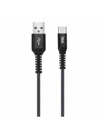 Cablu USB-C date si incarcare 1m 5A Well negru
